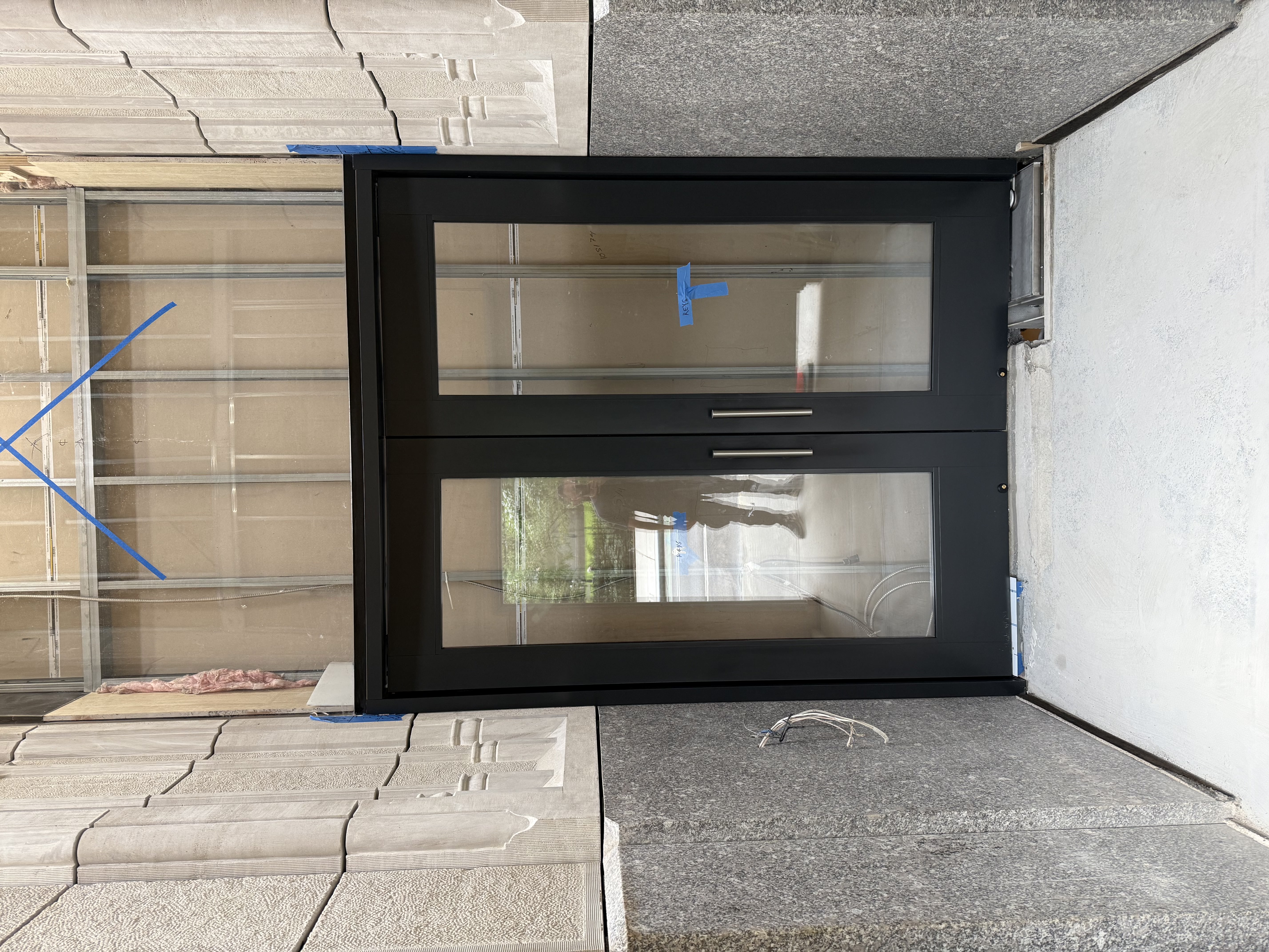 Modern bathroom glass shower enclosure
